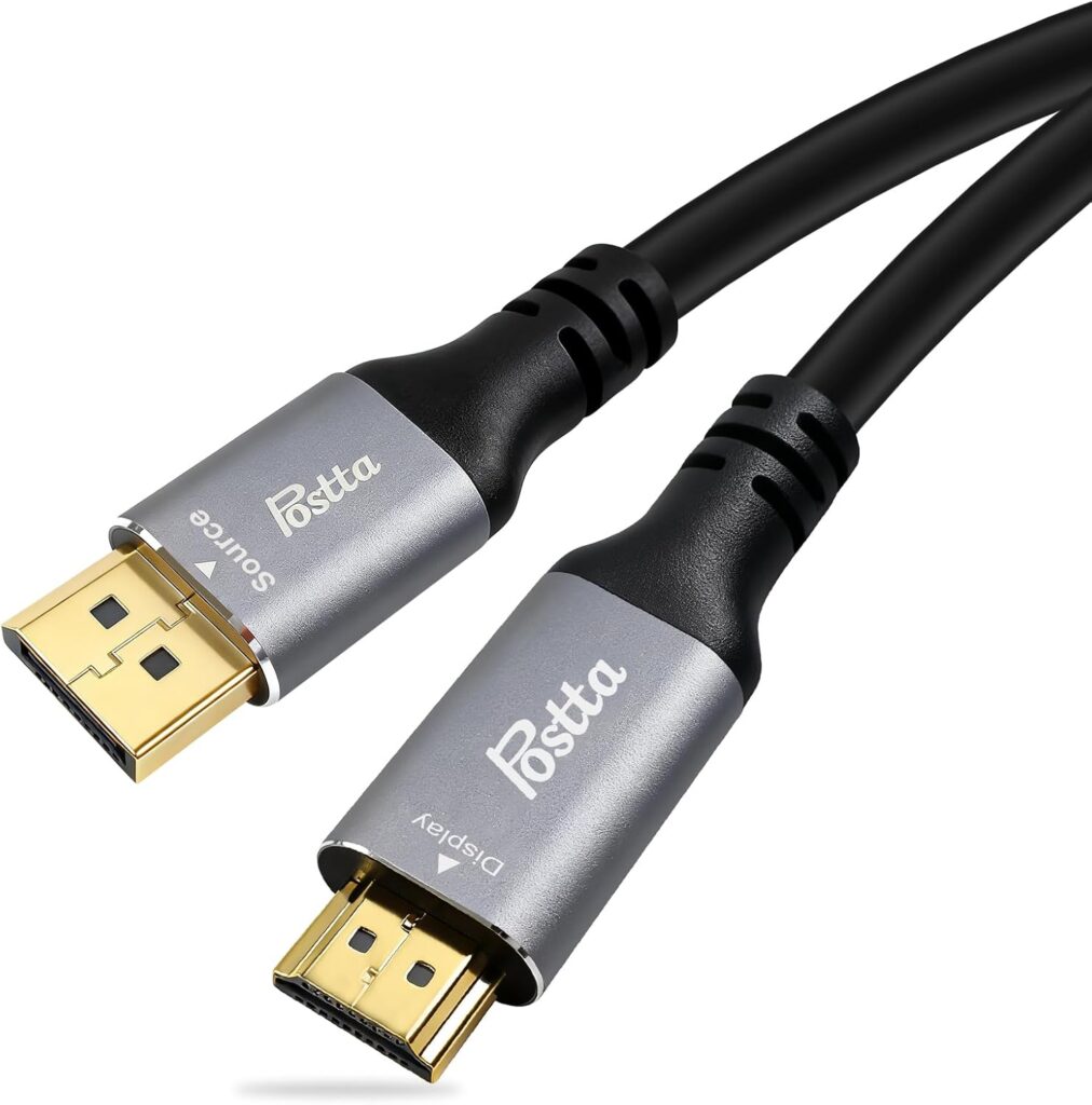 Postta DisplayPort to HDMI 変換ケーブル 1.5M