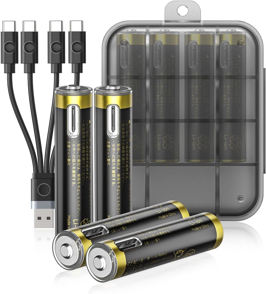 ORICO 単4形 Type-C充電式リチウム電池 4本セット